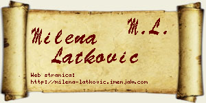 Milena Latković vizit kartica